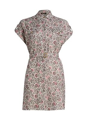 Idris Printed Twill Shirtdress