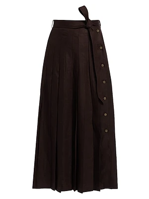 Yasmina Tied Midi-Skirt