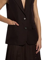 Cedric Textured Silk Vest