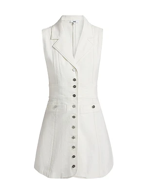 Vida Stretch-Denim Sleeveless Dress
