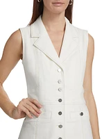 Vida Stretch-Denim Sleeveless Dress