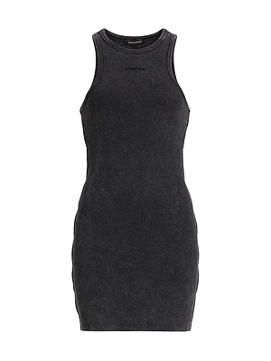 Rib-Knit Side Cut-Out Minidress