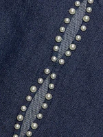 Cotton Pearl Cut-Out Crop Top