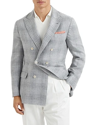 Prince of Wales One and a Half Breasted Deconstructed Blazer