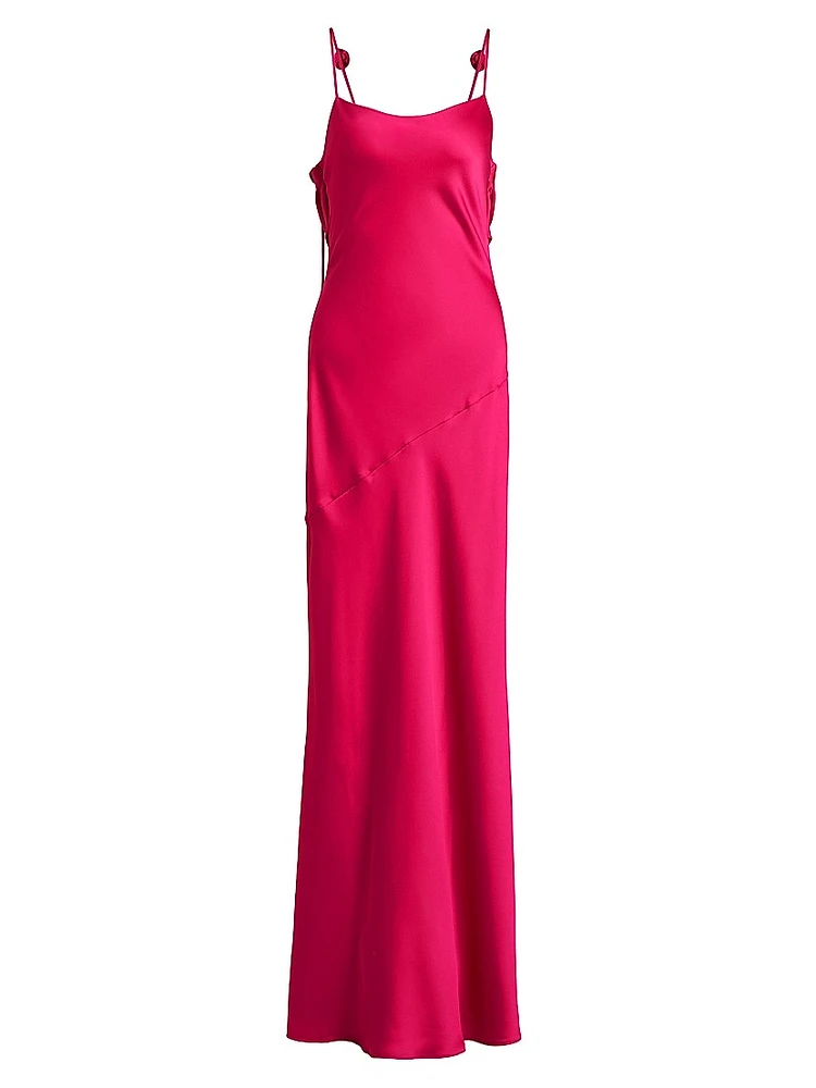 Hansel Bias-Cut Rosette Gown