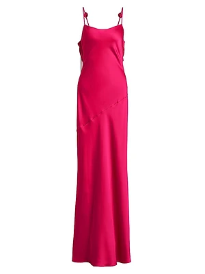 Hansel Bias-Cut Rosette Gown