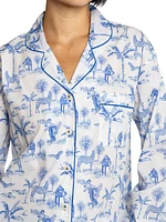 Women's Skydog Long Pajama Set
