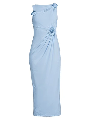 Teighan Rosette Midi-Dress