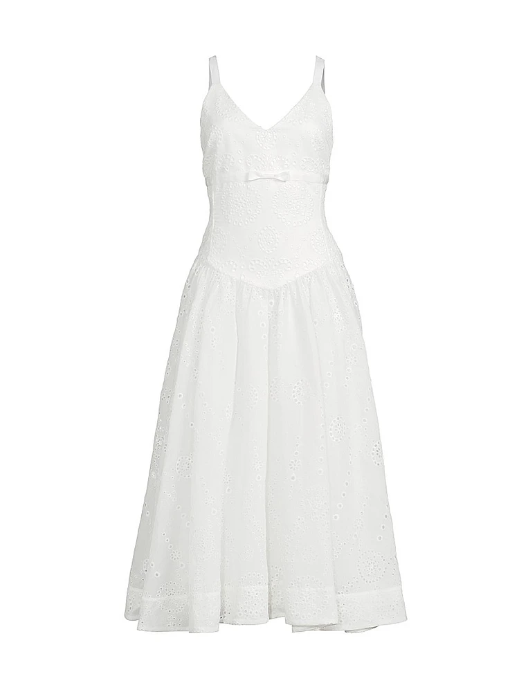 Breena Bow Fit-&-Flare Cocktail Dress