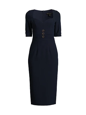 Kerry Crêpe Sheath Dress