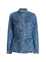 Tika Paisley Belted Denim Jacket