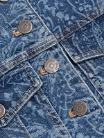 Tika Paisley Belted Denim Jacket