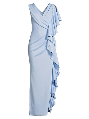 Eve Morwen Ruffled Sleeveless Gown