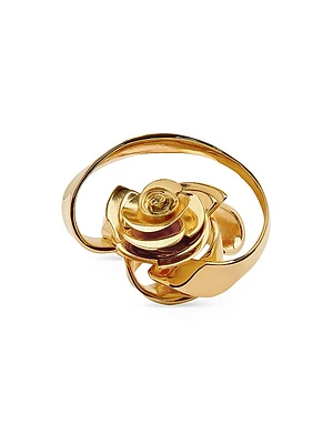 24K-Gold-Plated Rose Ring