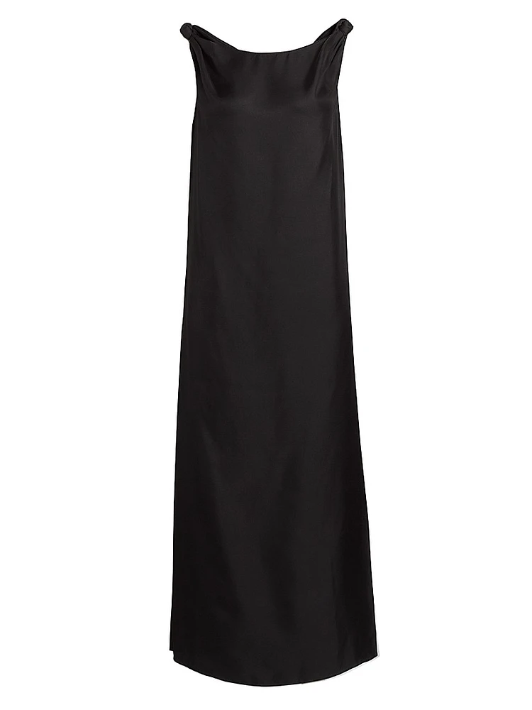 Moun Draped Sleeveless Midi-Dress