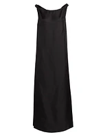 Moun Draped Sleeveless Midi-Dress