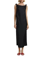 Moun Draped Sleeveless Midi-Dress