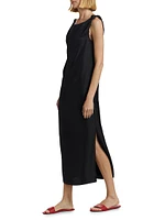 Moun Draped Sleeveless Midi-Dress