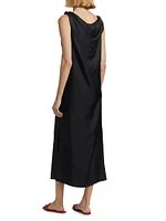 Moun Draped Sleeveless Midi-Dress