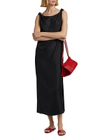 Moun Draped Sleeveless Midi-Dress