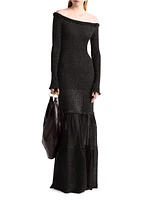 Polly Shimmery Knit Maxi Dress