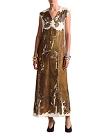 Cherie Printed Silk Maxi Dress