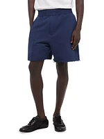 Embossed Logo Pintuck Shorts