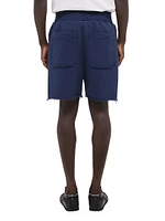 Embossed Logo Pintuck Shorts