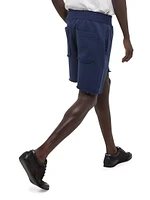 Embossed Logo Pintuck Shorts