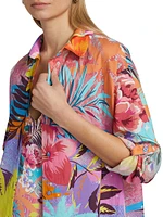 Zeru Button-Front Cover-Up Shirtdress