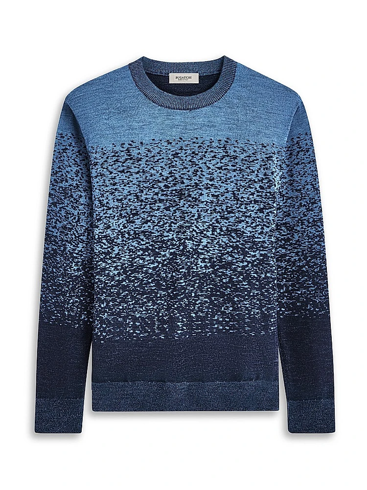 Gradient Wool Crewneck Sweater