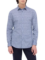 Julian Stretch Cotton Button-Front Shirt
