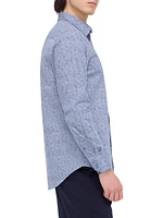 Julian Stretch Cotton Button-Front Shirt