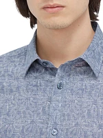 Julian Stretch Cotton Button-Front Shirt