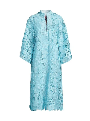 Mod Floral Lace Caftan