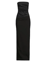 Evie Strapless Column Gown