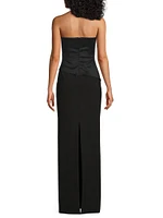 Evie Strapless Column Gown