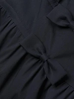 Noelle Bow Tiered Cocktail Dress