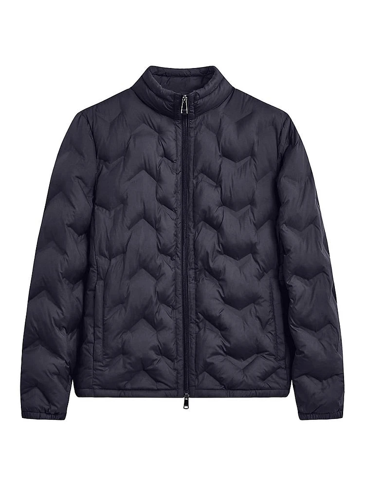 Quilted Zip Bomber Jacket