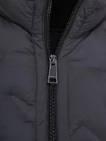 Quilted Zip Bomber Jacket