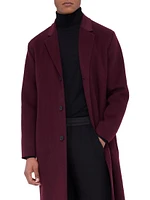 Tailored Wool-Blend Single Breasted Coat