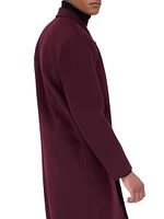 Tailored Wool-Blend Single Breasted Coat