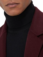 Tailored Wool-Blend Single Breasted Coat