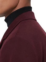 Tailored Wool-Blend Single Breasted Coat