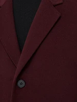 Tailored Wool-Blend Single Breasted Coat