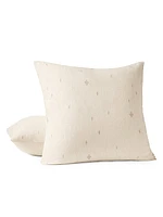 Cambria Embroidered Organic Linen Sham