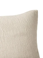 Cambria Embroidered Organic Linen Sham