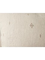Cambria Embroidered Organic Linen Sham