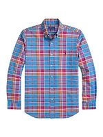 Classic-Fit Plaid Button-Down Oxford Shirt
