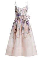 Bliss Floral Corset-Style Cocktail Dress